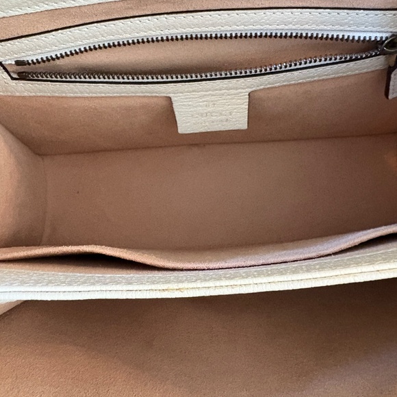 Limited Edition GUCCI White Leather GG Supreme Queen Margaret Pearl/Garnet Bee - Picture 7 of 13